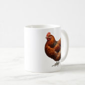 素朴Hen – 農場のハート コーヒーマグカップ (正面右)