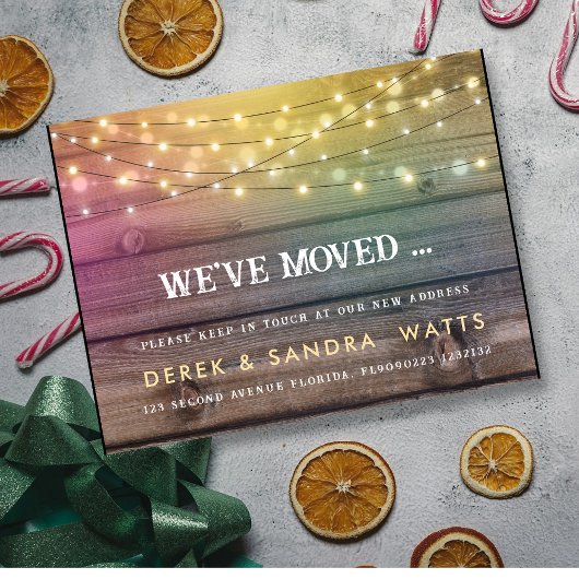 素朴Holiday New Home Announcementはがき | ウィー 案内ポストカード