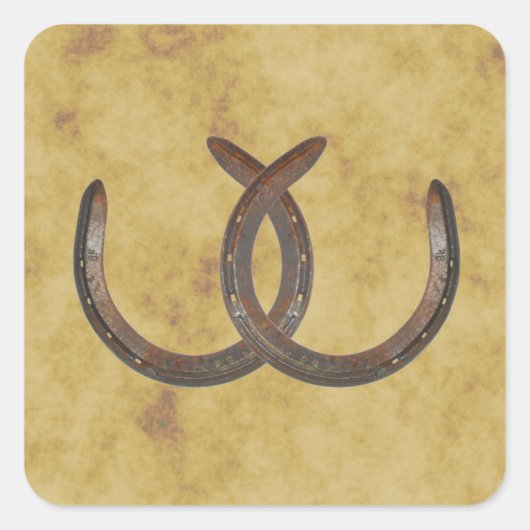 素朴Horseshoes動揺して BG封筒用シール スクエアシール (正面)