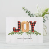 素朴Joy Christmas Non-Photo シーズンカード (スタンド正面)