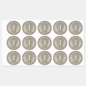 素朴laurel monogram kids防水ステッカー ラベル (シート)