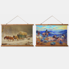 素朴Life In the Old West Oregon Trail Bear狩り 吊り下げ型タペストリー