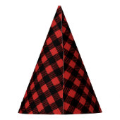 素朴Lumberjack Plaid & White Bear パーティーハット (裏面)