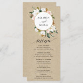 素朴magnoliaフローラ白赤面メニュー プログラム (正面/裏面)