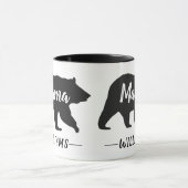素朴Mama Bearモノグラム名 マグカップ (中央)