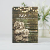 素朴Mason Jar R.S.V.P.カード 出欠カード (スタンド正面)