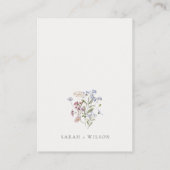 素朴Meadowフローラ結婚リースミニRSVP エンクロージャーカード (裏面)