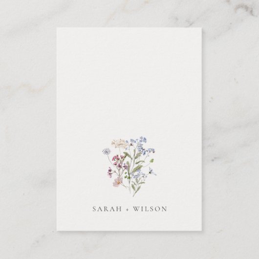 素朴Meadowフローラ結婚リースミニRSVP エンクロージャーカード (裏面)