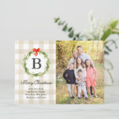 素朴Natural Christmasフォトカード 招待状 (スタンド正面)