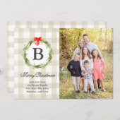 素朴Natural Christmasフォトカード 招待状 (正面/裏面)