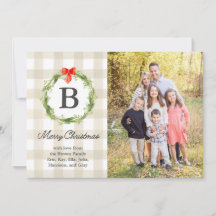 素朴Natural Christmasフォトカード