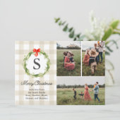 素朴Natural Christmasフォトカード 招待状 (スタンド正面)
