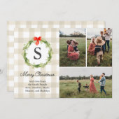 素朴Natural Christmasフォトカード 招待状 (正面/裏面)