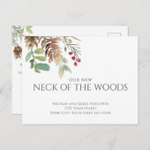 素朴Neck of the Woods Moving Announcement ポストカード (正面/裏面)