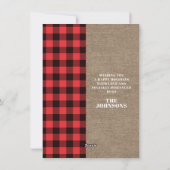 素朴Oh Deer Plaid Photo Collage シーズンカード (裏面)