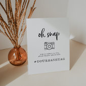 素朴Oh SnapのHashtagの結婚署名をスクリプト 台座サイン