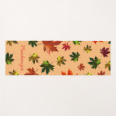 素朴ORANGE葉の名前を含むMapleのPattern ヨガマット (正面(横))