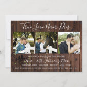 素朴PHOTOコラージュ結婚式招待状ウッド 招待状 (正面)
