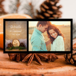 素朴Pines Woodland Wedding Save the Date セーブザデート