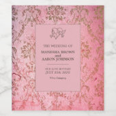 素朴PINK – の結婚ワインラベル ワインラベル (シングルラベル)