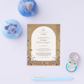 素朴POTLUCKウェディングレセプションテンプレート招待状 チラシ (シングル)