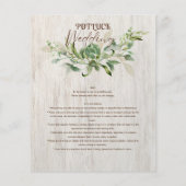 素朴POTLUCK結婚式招待状テンプレートガイド チラシ (裏面)