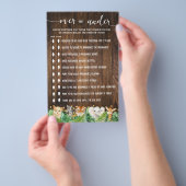 素朴Safariの上または下のベビーシャワーゲームカード チラシ (ハンドル)