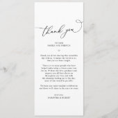 素朴Sage Green結婚's Thank You Letter Card メニュー (正面)