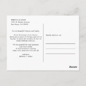 素朴Sage Scriptハート結婚の写真ありがとう ポストカード (裏面)