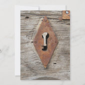 素朴Script結婚の写真Save the Date 招待状 (裏面)