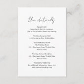 素朴Script Photoモダン結婚の エンクロージャーカード (正面)