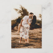 素朴Script Photoモダン結婚の エンクロージャーカード (裏面)