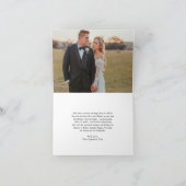 素朴Script Photoモダン結婚の サンキューカード (内部)