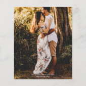 素朴Script Photo Budgetブライダルシャワー招待状 (裏面)