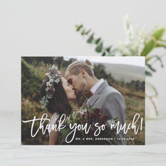 素朴Script Photo'sをありがとう結婚 サンキューカード (スタンド正面)