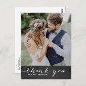 素朴Script's結婚 Vertical Thank Youポストカード ポストカード (正面/裏面)