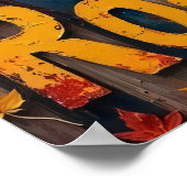 素朴Shred：ライオンの秋の岩 ポスター (角)