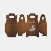 素朴Sled Christmas Friends Boxの雪だるま フェイバーボックス (折り畳みなし)