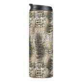 素朴Snakeskinアニマルプリントwith Monogram タンブラー (回転右)