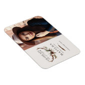 素朴stagおよびフローラ大学院パーティー写真招待状 マグネット (右側)