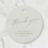 素朴Taupeフローラボホ結婚のカスタム フェイバータグ (正面)