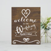 素朴Welcomeの結婚Sign Chalkboard Budget (スタンド正面)