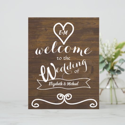 素朴Welcomeの結婚Sign Chalkboard Budget (スタンド正面)
