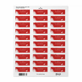 素朴Winter Woodland Deer Red Address ラベル (フルシート)