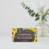 素朴Wood Country Business Cardのひまわり 名刺 (スタンド正面)