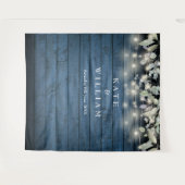 素朴Wood String Lightsの写結婚真背景 タペストリー (正面(横))