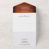 素朴Wood String Lights きらめく Photo結婚's オールインワン招待状 (外側)