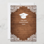 素朴Wood & White Lace卒業写真感謝していY サンキューカード (裏面)