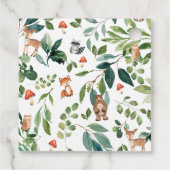 素朴Woodland Animals Baby Shower Boy Thank You フェイバータグ (裏面)