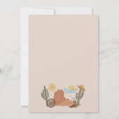 素朴Yee-haw Cowboy First Rodeo 1st Birthday 招待状 (裏面)